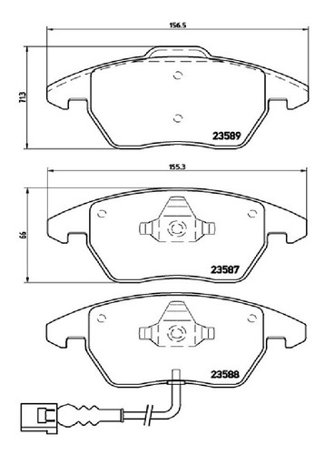 Balatas Delanteras Vw Polo Highline 2013 A 2014 Brembo Foto 2