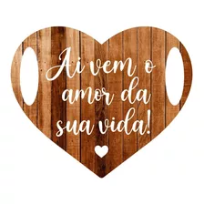 1 Placa Entrada Daminha Noiva Casamento Pajem Aí Vem O Amor