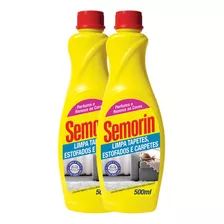 Kit 2 Semorin Limpa Carpete, Estofado E Tapetes 500ml Cada