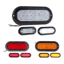 Plafon 21 Led Ovalado Alta Baja Estrobo Plano Slim 12-24v F1