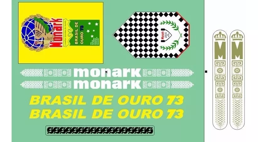 Adesivos Monark Brasil De Ouro 1973  - Frete Grátis