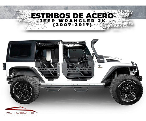 Estribos Jeep Wrangler Jk 2007-2018 Acero Dominator Torus Foto 3