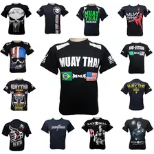 Kit 2 Camisetas Muay Thai Jiu Jitsu Cobra Academia Boxe Mma