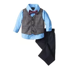 Nautica Dressy Vest Set, Charcoal Heather, 3-6 Meses.