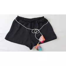 Short Seda Negra Talle S. Excelente Estado