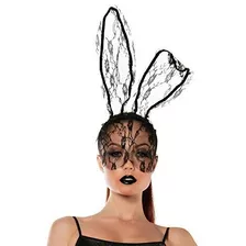 Starline Para Mujer Encaje Mascara De Conejo Diadema Accesor