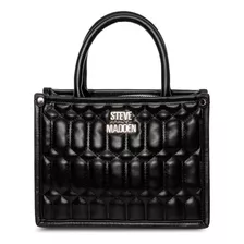 Bolsa Bniko Steve Madden Dama Acabado De Los Herrajes Niquel Color Negro Correa De Hombro Negro Diseño De La Tela Capitonada