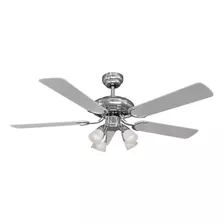 Ventilador Techo Liliana Vthm415 Plateado 5 Palas 48 