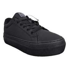 Zapatilla Escolar 5z106-wt Kiekie Liso Black Maui