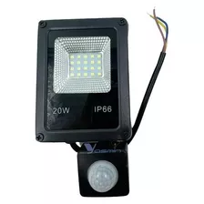 Refletor Com Sensor 20w Presença Fotocélula Aaatop Led Cor Da Carcaça Preto Cor Da Luz Branco-frio 110v/220v