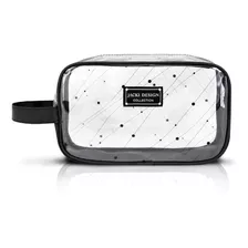 Necessaire Organizador Bolsa Viagem Alça Lateral Glow Jacki Cor Preto