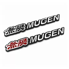 Mugen Emblema Mugen Metal Con Adhesivo Solo Negro