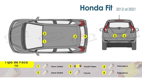 Kit Iluminacin Hiper Led Interior Y Portaplacas Honda Fit Foto 6
