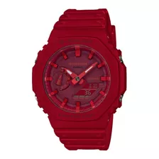 Reloj Casio Ga-2100-4acr G-shock Protection-rojo