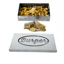 Caja Ahumadora Parrilla Para Astillas Humos Acero Inoxidable