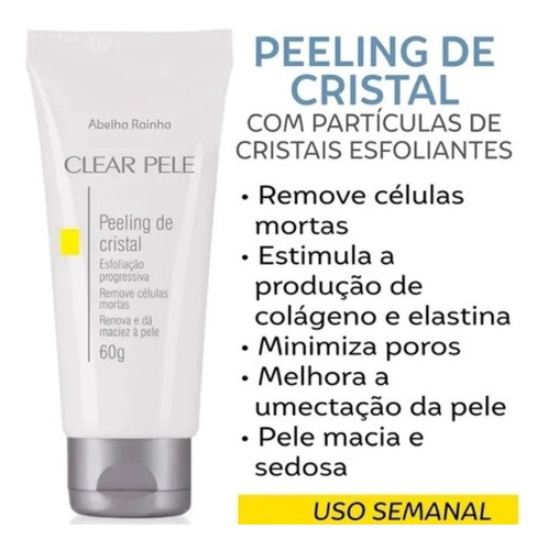 Loção Clareadora Facial + Peeling Clear Pele - Abelha Rainha Momento De Aplicação Noite Tipo De Pele Todo Tipo De Pele