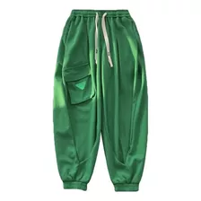 Pantalon Waffle Baggy Verde Techwear Cargo Moda Joggers 12