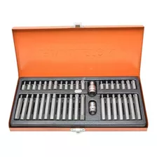 Juego Puntas Torx Multiestria 40 Pcs Caja Cv Hamilton Jt40 Color Naranja