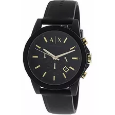 Juego De Regalo De Pulsera Y Reloj De Silicona Negra Armani