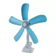 Ventilador Con Pinza Cultivo Indoor 220v 5 Aspas Superfan Color De La Estructura Blanco Color De Las Aspas Celeste Diámetro 33 Cm Material De Las Aspas Plástico