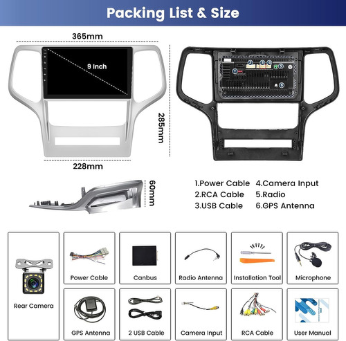 For Jeep Grand Cherokee Wk 2008-2013 Radio, Android Car Ster Foto 8