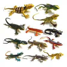 12 Piezas De Juguetes Realistas De Lagarto De Goma Falsa, Ju