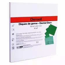 Goma Dique Dental Densell 6x6 Aroma Menta Odontologia Negras