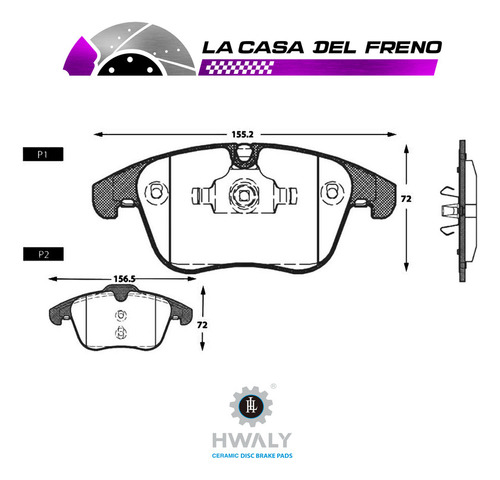 Pastilla Freno Del Land Rover Freelander Ii 2.0 2017 204ptfa Foto 3