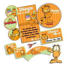 Kit Imprimible Garfield Personalizado Candybar Cumpleaños