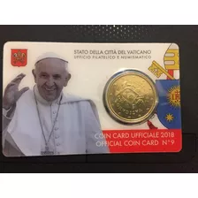 Moeda Do Vaticano Euro Papa Francesco 2018 Card 9