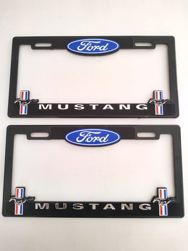 Porta Placas Marca Ford Mustang Para Auto 2 Piezas Foto 4