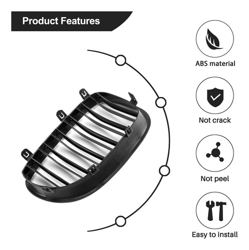 Parrilla Delantera De Coche Para Bmw Serie 5 E60 E61 M5 2003 Foto 5