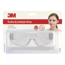 Óculos Virtua Ar Transparente Anti Risco 3m