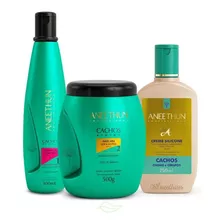 Aneethun Cachos System Shampoo, Máscara E Creme De Silicone