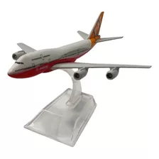 Avião Miniatura Boeing 747-8 Metal 15cm