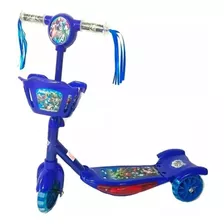 Patinete Infantil Disney Frozen C/ Luzes E Cesta 3 Rodas Nov Cor Os Vingadores (azul) Homem Aranha