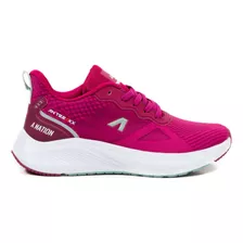 Zapatillas A Nation Everglade Dk.fucsia Running Mujer