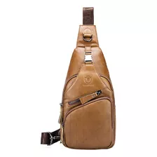 Hebetag Mochila Bandolera De Cuero Para Hombres Y Mujeres, B