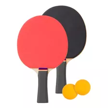 Paleta De Ping Pong X2 Con 2 Pelotas Tenis De Mesa Cat 300 