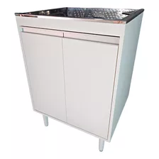 Tanque De Inox 46l Com Gabinete Mdf 60cm Entregue Montado