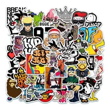 50 Uds Stickers Calcomanias Hip Hop, Anime, Skate Pegatinas