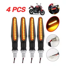 Intermitentes De Moto Secuencial Led Ámbar Pack X4 Unidades