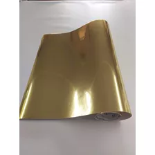 Adesivo Cromado Ouro Decoração Envelopamento Móveis 1mx60cm
