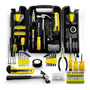 Jogo De Ferramentas 200 Peças Com Chaves De Precisão E Allen Kit Com Maleta Resistente - Titanium Platina Amarelo/preto