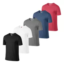 Kit 5 Camisetas Masculinas Básicas Lisa Poliéster Premium