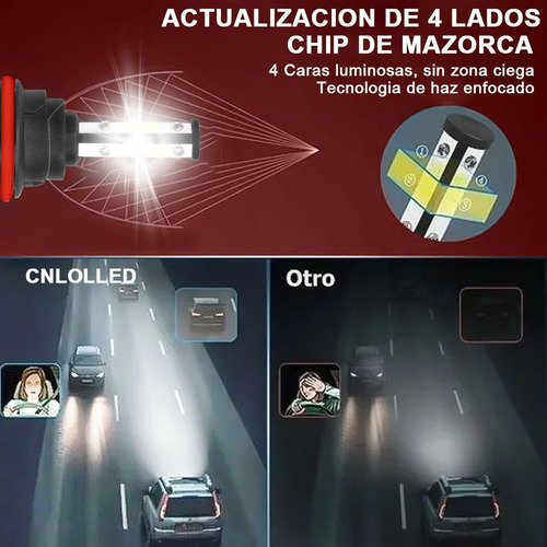 9007 Hb5 Kit De Focos Led De 4 Lados 20000lm 52w Para Ford Foto 5