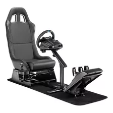 Silla Gamer Negro Simulador Thrustmaster Fanatec Logitech