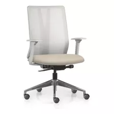 Cadeira Addit Presidente Tela Cinza Base Aluminio Sincro E53