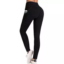 Pantalón Para Yoga Iuga Con Cintura Alta Y Bolsillos, Con .