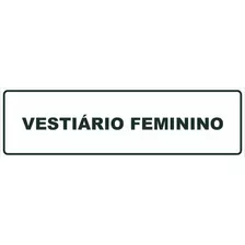 Placa De Identificação | Vestiário Feminino | 30x8